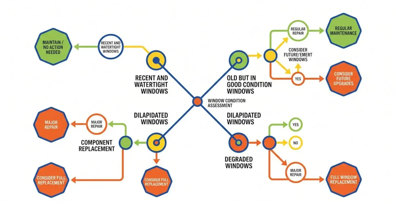 Arbre de décision graphique pour savoir s'il faut changer ses fenêtres en même temps que l'ITE.